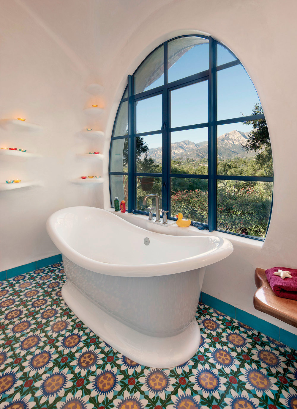 Jeff Shelton, Oak Tree House Jeff Shelton designer, Oak Tree House, bagno con vista