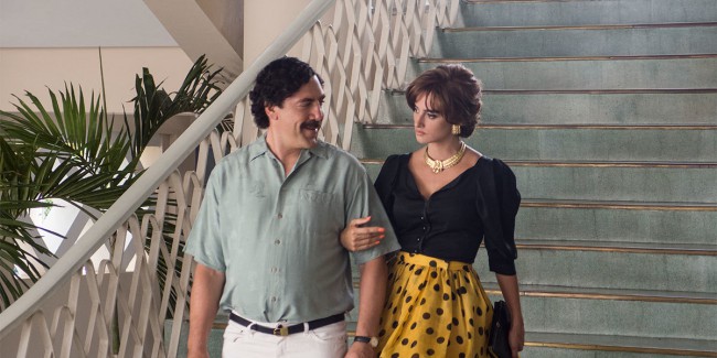 Loving Pablo (2017) Loving Pablo (2017), film di Fernando León de Aranoa. Javier Bardem e Penelope Cruz in una scena del film