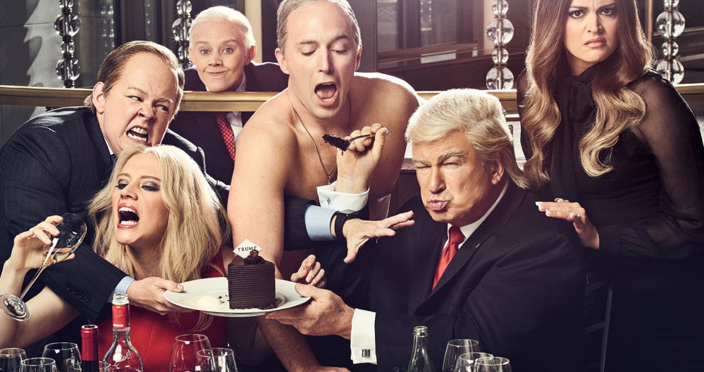 Saturday Night Live, programma TV. Il presidente degli Stati Uniti d'America Donald Trump, interpretato da Alec Baldwin, e il Presidente della Federazione Russa Vladimir Putin