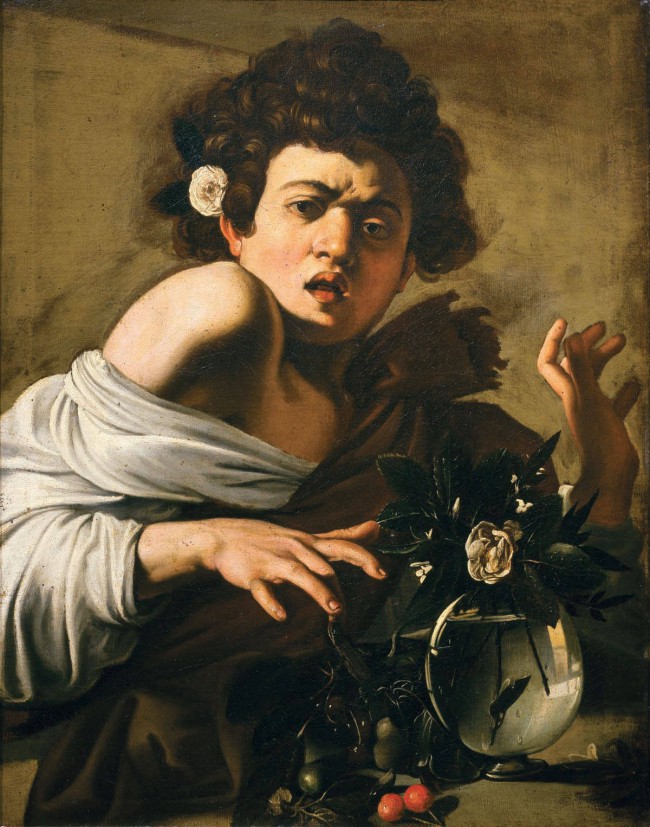 Michelangelo Merisi da Caravaggio, Fanciullo morso da un ramarro (1597) Michelangelo Merisi da Caravaggio, Fanciullo morso da un ramarro (1597)