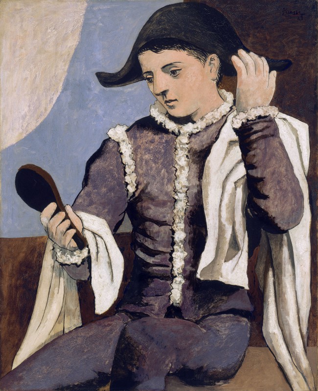 Pablo Picasso, Arlequin au miroir Pablo Picasso, Arlequin au miroir