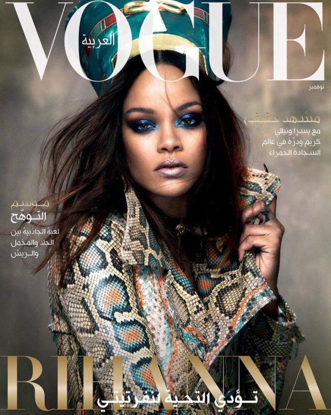 Rihanna Rihanna sulla copertina di Vogue Arabia nei panni della regina Nefertiti