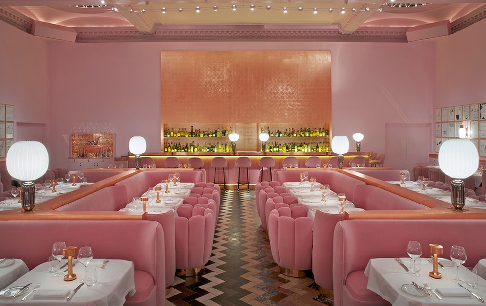 Il ristorante Sketch by India Mahdavi per David Shrigley, Londra. Millennial Pink, non solo un colore ma un atteggiamento