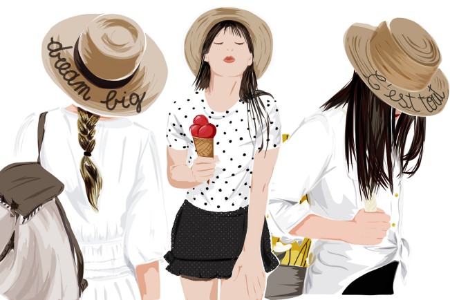 alisa_maw alisa_maw, Positive Hat. Illustrazione fashion e graphic designer