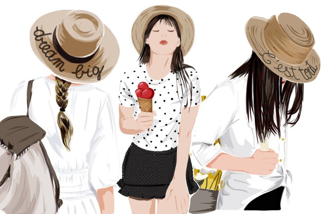 alisa_maw, Positive Hat. Illustrazione fashion e graphic designer