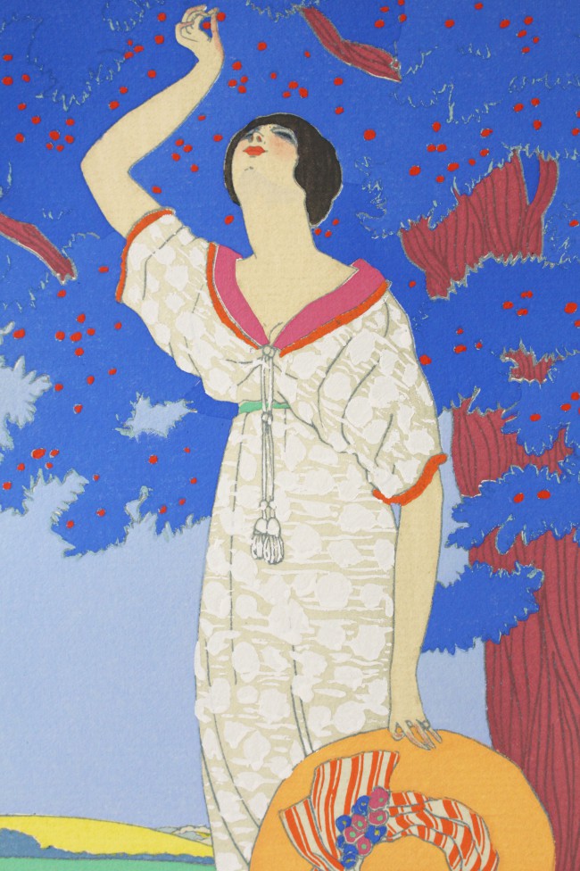 Les Cerises. Toilette de campagne par Paul Poiret by Georges Lepape, in La Gazette du Bon ton, 1913