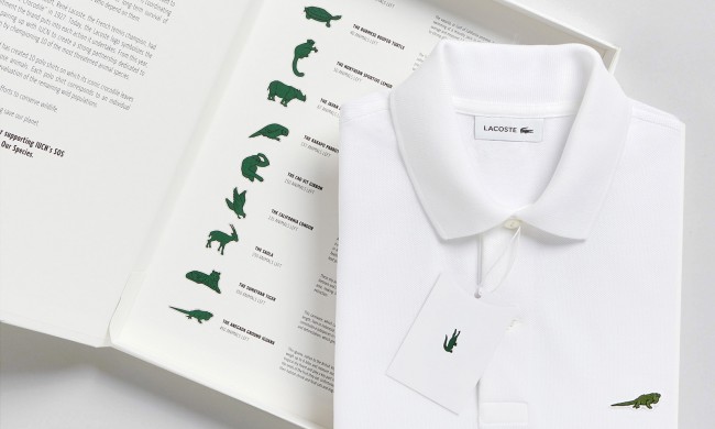 Lacoste Capsule Collection 2018 Lacoste Capsule Collection 2018. Polo bianca con animali in via di estinzione