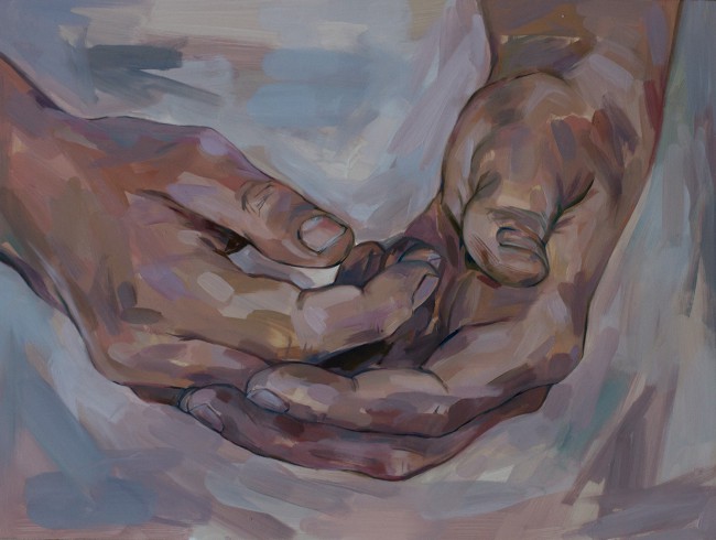 Attesa#2, Rosa Maria Giorgi Rosa Maria Giorgi predilige i ritratti, l'intimità di volti in contemplazione, spesso vissuti o sofferenti, che con assoluta fermezza fissano l'osservatore. Pennellate brevi e ricche che donano vita, emozioni, tridimensionalità e un particolare contatto con l'opera.