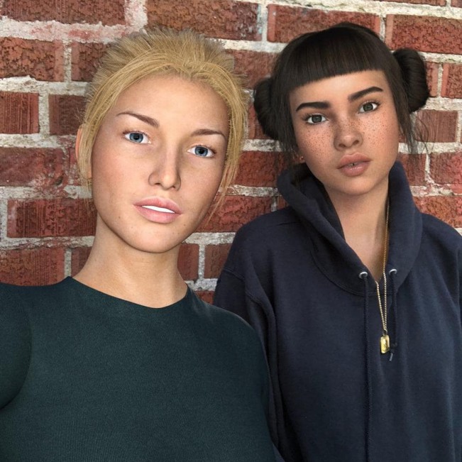 Bermuda e Lil Miquela Bermuda e Lil Miquela