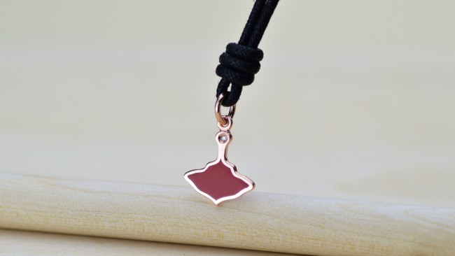 Manigiò Charm trottola big in oro rosa 9 Kt diamante