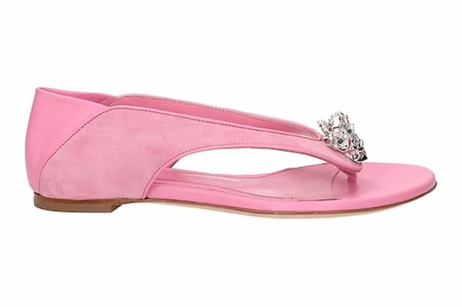 Alexander McQueen - Ballerine Infradito Rosa