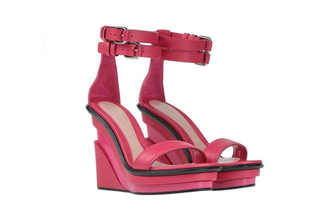 Alexander McQueen - Scarpe con Zeppa Rosa