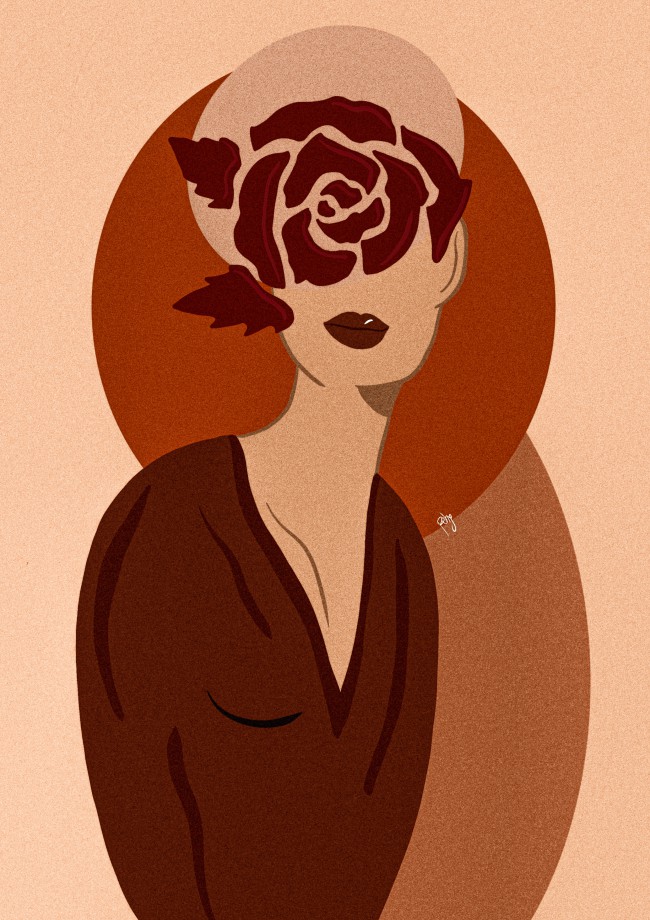 ritratto di donna minimal dell'illustratrice Beatrice Todoverto