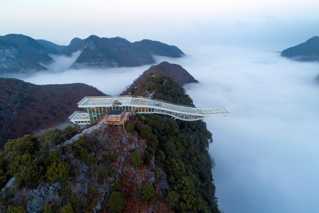 Skyboat Cafe and WalkOn Glass by Xin Yuan