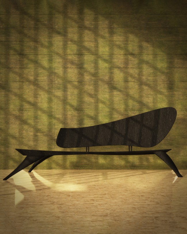 divano di design in legno SABA by Sabina Blasiotti