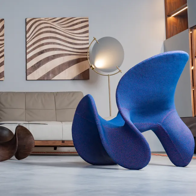 Eureka Lounge Chair by Beijing Yeak Tech Co. Ltd. poltrona blu Eureka Lounge Chair by Beijing Yeak Tech Co. Ltd.