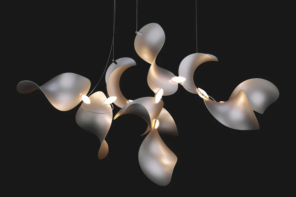 Lampadario modulare Dune per interni contemporanei