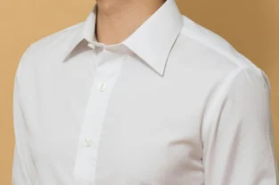 camicia bianca uomo estiva elegante a maniche lunghe