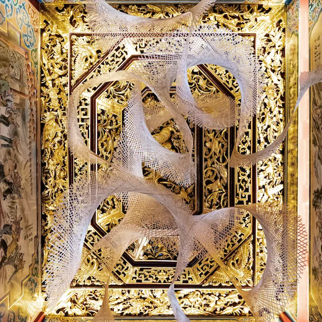 Incense Bamboo Art Installation by Lin Ching Ke